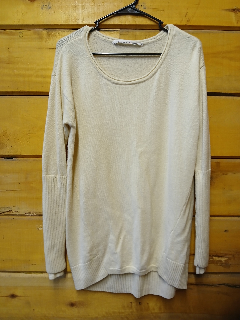 Athleta Lightweight Crewneck Sweater in Cream